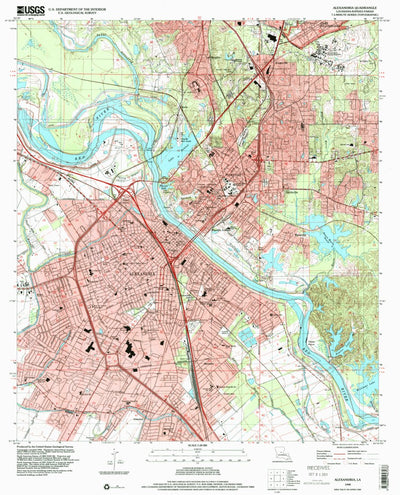 United States Geological Survey Alexandria, LA (1998, 24000-Scale) digital map