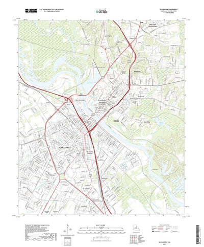 United States Geological Survey Alexandria, LA (2021, 24000-Scale) digital map