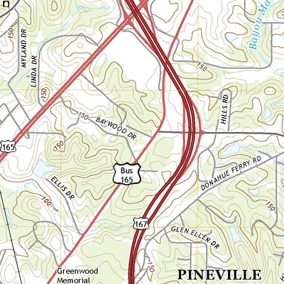 United States Geological Survey Alexandria, LA (2021, 24000-Scale) digital map