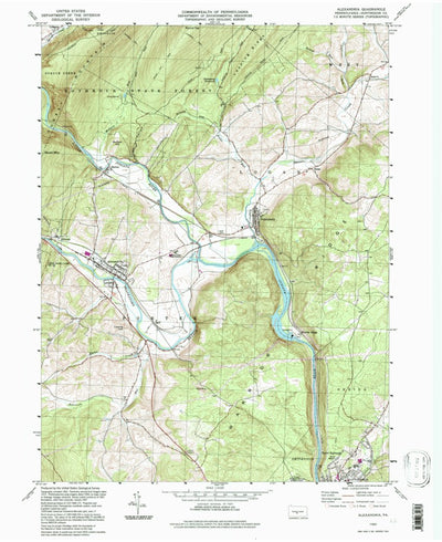 United States Geological Survey Alexandria, PA (1994, 24000-Scale) digital map