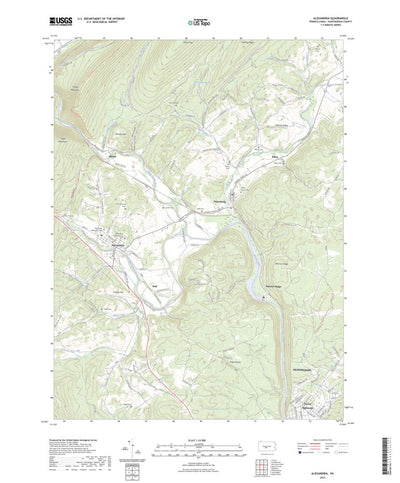 United States Geological Survey Alexandria, PA (2023, 24000-Scale) digital map
