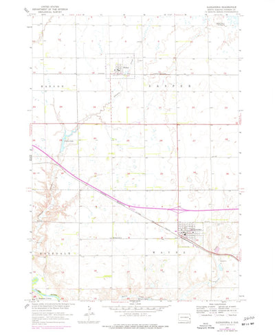 United States Geological Survey Alexandria, SD (1957, 24000-Scale) digital map