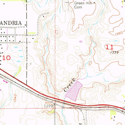United States Geological Survey Alexandria, SD (1957, 24000-Scale) digital map