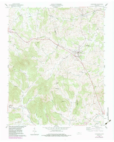 United States Geological Survey Alexandria, TN (1958, 24000-Scale) digital map