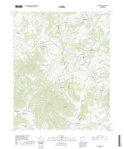 United States Geological Survey Alexandria, TN (2022, 24000-Scale) digital map