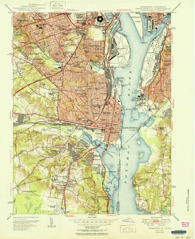 United States Geological Survey Alexandria, VA-DC-MD (1951, 24000-Scale) digital map