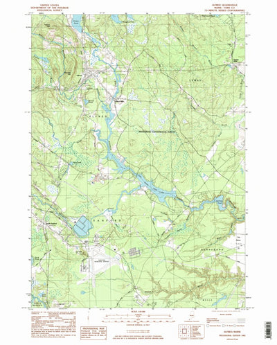 United States Geological Survey Alfred, ME (1983, 24000-Scale) digital map