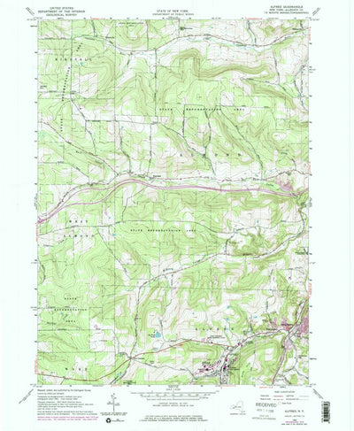 United States Geological Survey Alfred, NY (1964, 24000-Scale) digital map