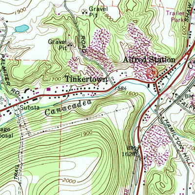 United States Geological Survey Alfred, NY (1964, 24000-Scale) digital map