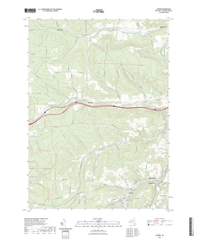United States Geological Survey Alfred, NY (2023, 24000-Scale) digital map