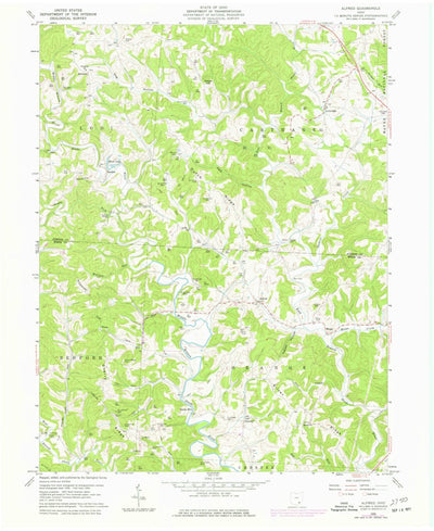 United States Geological Survey Alfred, OH (1960, 24000-Scale) digital map