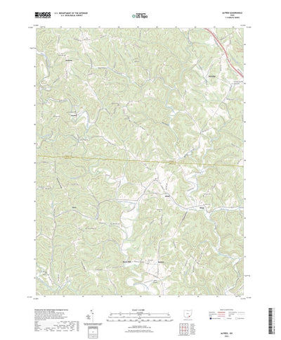 United States Geological Survey Alfred, OH (2023, 24000-Scale) digital map