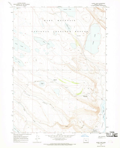 United States Geological Survey Alger Lake, OR (1967, 24000-Scale) digital map