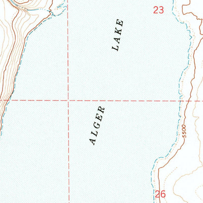 United States Geological Survey Alger Lake, OR (1967, 24000-Scale) digital map