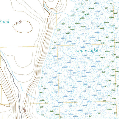 United States Geological Survey Alger Lake, OR (2020, 24000-Scale) digital map