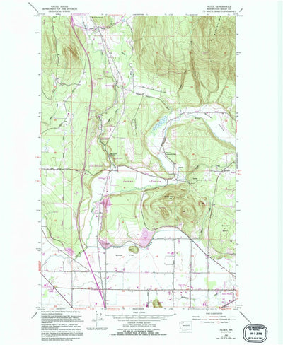 United States Geological Survey Alger, WA (1952, 24000-Scale) digital map