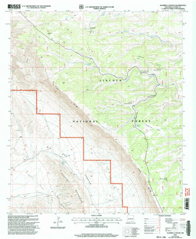 United States Geological Survey Algerita Canyon, NM (2001, 24000-Scale) digital map