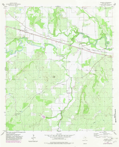 United States Geological Survey Algerita, TX (1956, 24000-Scale) digital map