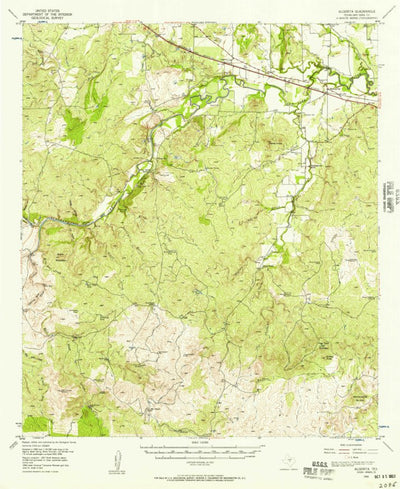 United States Geological Survey Algerita, TX (1956, 62500-Scale) digital map
