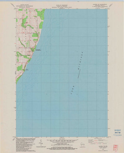 United States Geological Survey Algoma NE, WI (1982, 24000-Scale) digital map