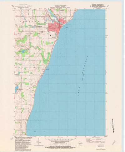 United States Geological Survey Algoma, WI (1982, 24000-Scale) digital map