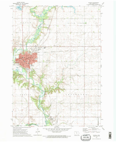 United States Geological Survey Algona, IA (1972, 24000-Scale) digital map