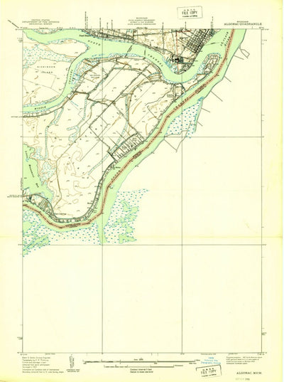 United States Geological Survey Algonac, MI (1939, 24000-Scale) digital map