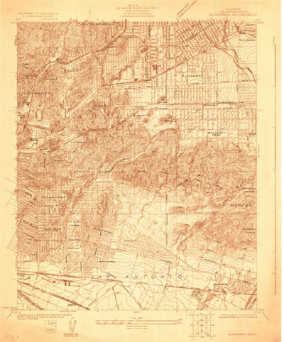 United States Geological Survey Alhambra, CA (1924, 24000-Scale) digital map