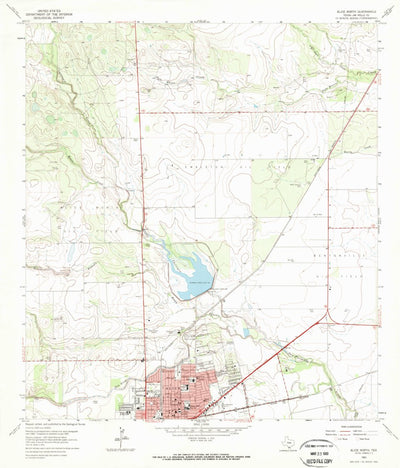 United States Geological Survey Alice North, TX (1963, 24000-Scale) digital map
