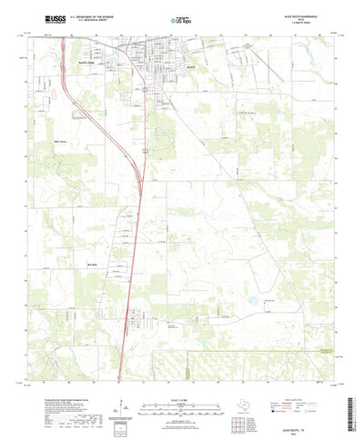 United States Geological Survey Alice South, TX (2022, 24000-Scale) digital map
