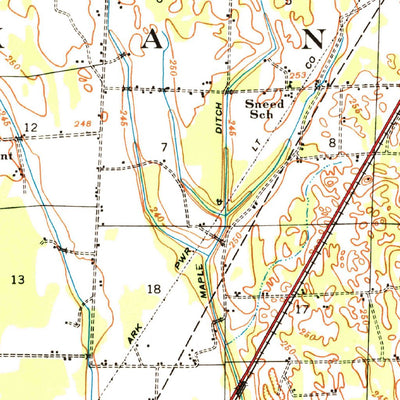 United States Geological Survey Alicia, AR (1935, 62500-Scale) digital map