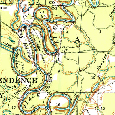 United States Geological Survey Alicia, AR (1935, 62500-Scale) digital map