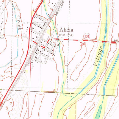 United States Geological Survey Alicia, AR (1980, 24000-Scale) digital map