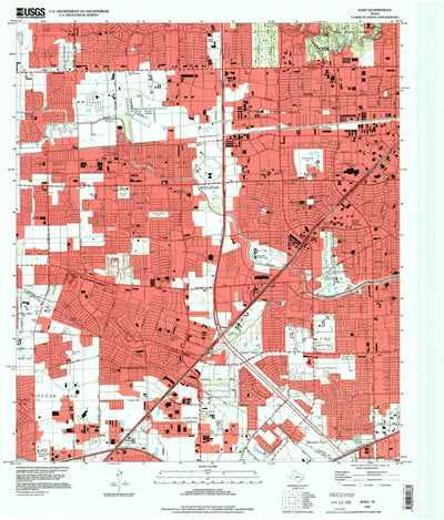 United States Geological Survey Alief, TX (1995, 24000-Scale) digital map