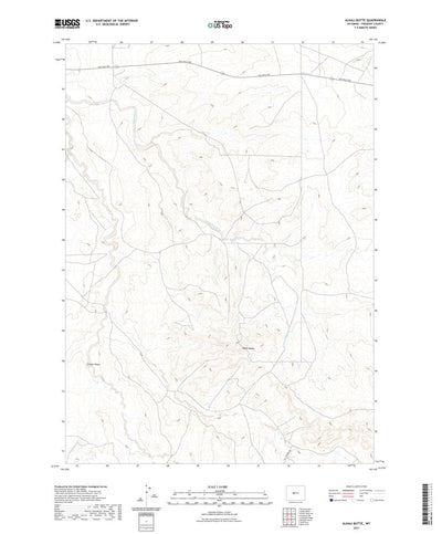United States Geological Survey Alkali Butte, WY (2021, 24000-Scale) digital map