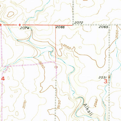 United States Geological Survey Alkali Coulee, MT (1948, 24000-Scale) digital map