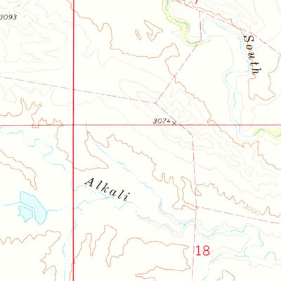 United States Geological Survey Alkali Creek East, SD (1978, 24000-Scale) digital map