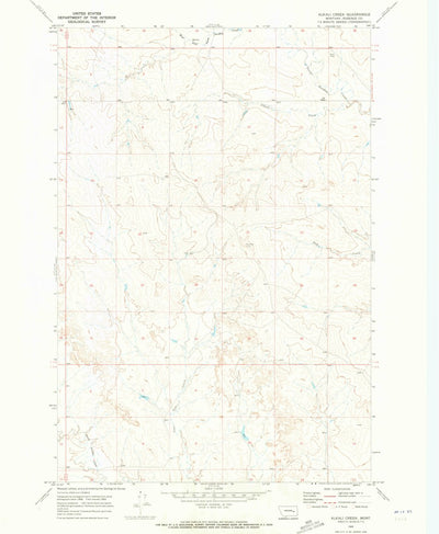 United States Geological Survey Alkali Creek, MT (1969, 24000-Scale) digital map