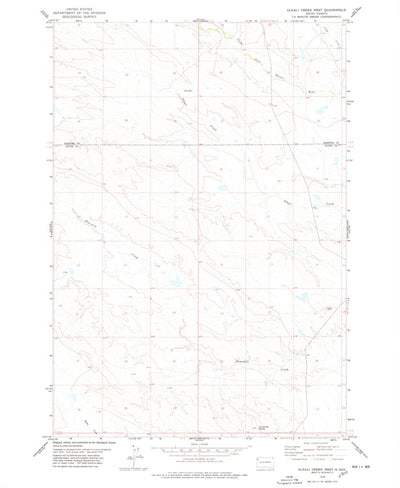 United States Geological Survey Alkali Creek West, SD (1978, 24000-Scale) digital map