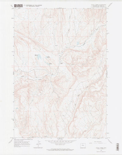 United States Geological Survey Alkali Creek, WY (1966, 24000-Scale) digital map
