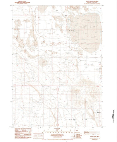 United States Geological Survey Alkali Lake, OR (1984, 24000-Scale) digital map