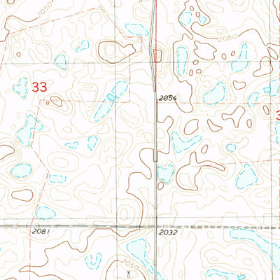 United States Geological Survey Alkaline Lake NW, ND (1983, 24000-Scale) digital map