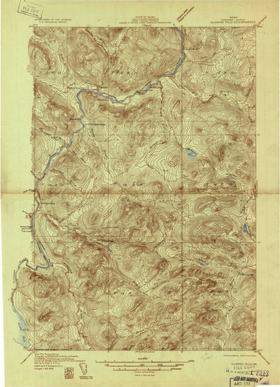 United States Geological Survey Allagash Falls, ME (1932, 48000-Scale) digital map