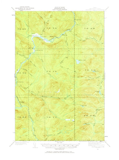 United States Geological Survey Allagash Falls, ME (1932, 62500-Scale) digital map