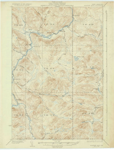 United States Geological Survey Allagash Falls, ME (1935, 62500-Scale) digital map