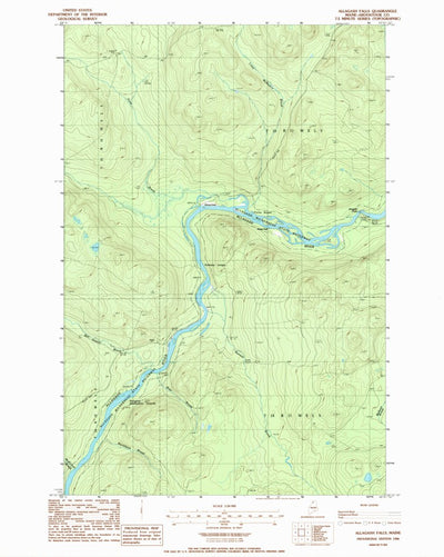 United States Geological Survey Allagash Falls, ME (1986, 24000-Scale) digital map