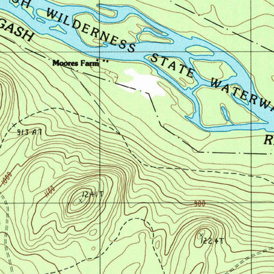 United States Geological Survey Allagash Falls, ME (1986, 24000-Scale) digital map