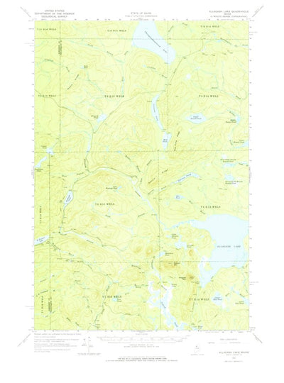 United States Geological Survey Allagash Lake, ME (1961, 62500-Scale) digital map