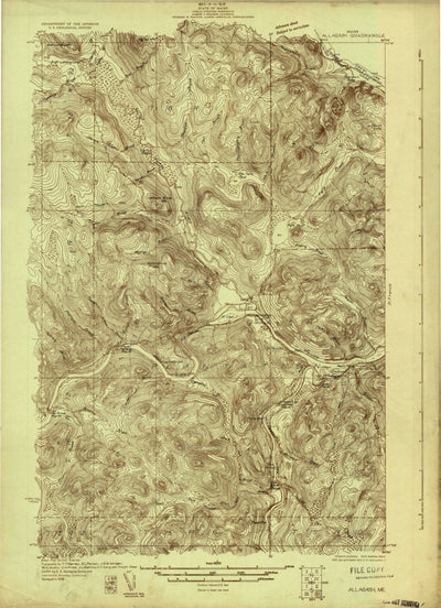 United States Geological Survey Allagash, ME (1930, 48000-Scale) digital map