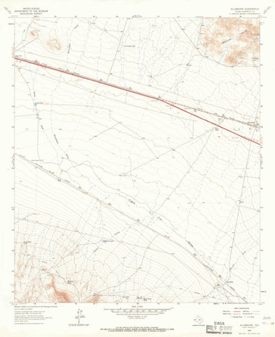 United States Geological Survey Allamoore, TX (1964, 24000-Scale) digital map